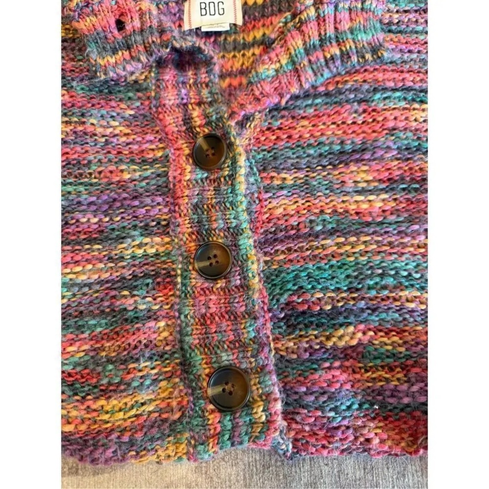 BDG Cropped Multicolor Button-Up Knit Cardigan - Picture 9 of 9